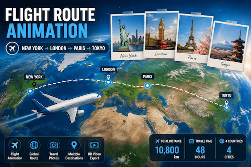 Flight Route Animation