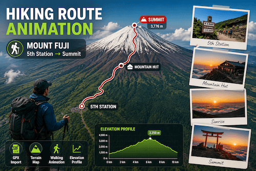 Hiking Route Animation