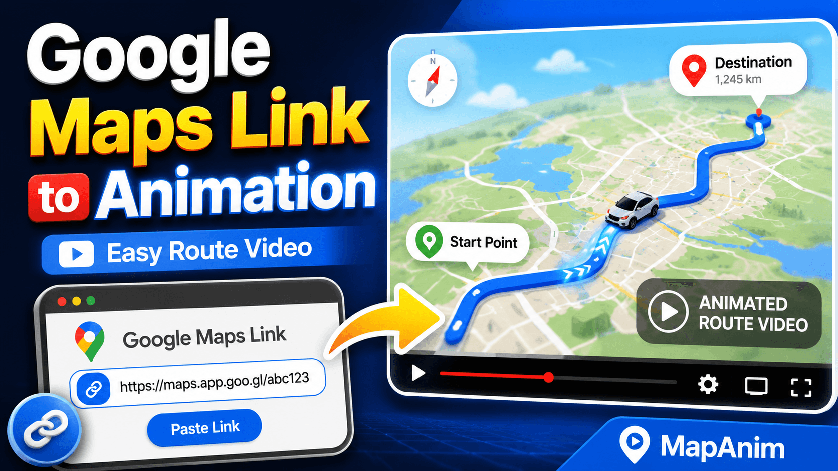 Turn a google maps route into a video